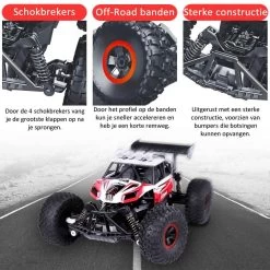 RC Auto Crawler - Rood -Goedkope Speelgoed rc auto crawler rood 7