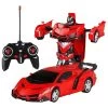 RC Transformer Auto En Robot 1:18 (rood) -Goedkope Speelgoed rc transformer auto en robot 1 18 rood