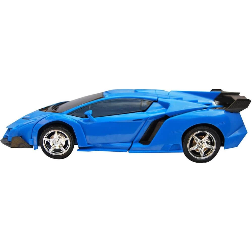 RC Transformer Auto En Robot (blauw) 4 RC Transformer Auto En Robot (blauw) - Afbeelding 2