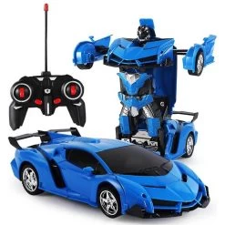 RC Transformer Auto En Robot (blauw)