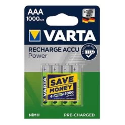Varta AAA Oplaadbare Batterijen - 4 Stuks